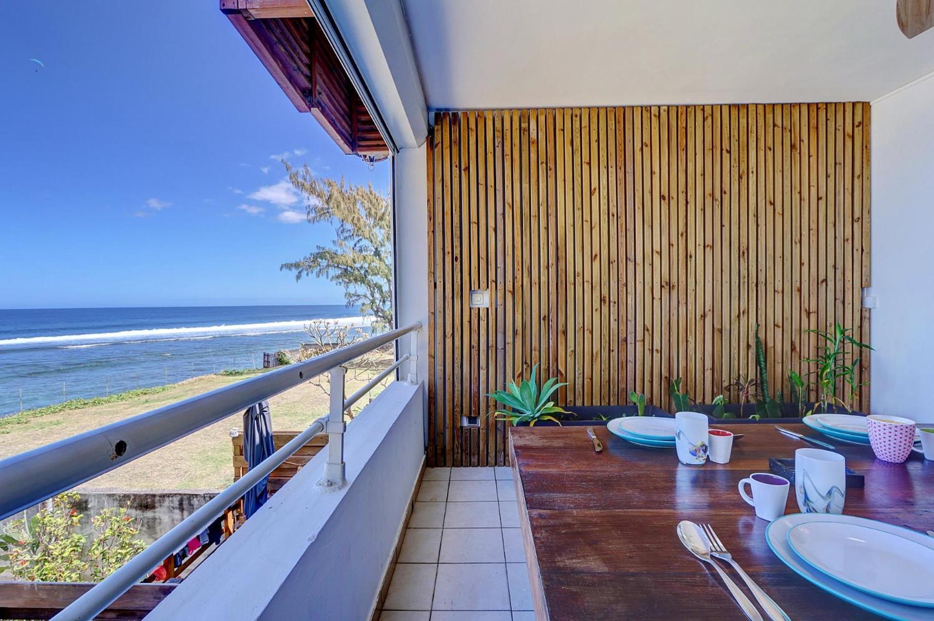 Plein La Vue - T4 Saint Leu 1Ere Ligne Pieds Dans L'Eau Apartment Ngoại thất bức ảnh